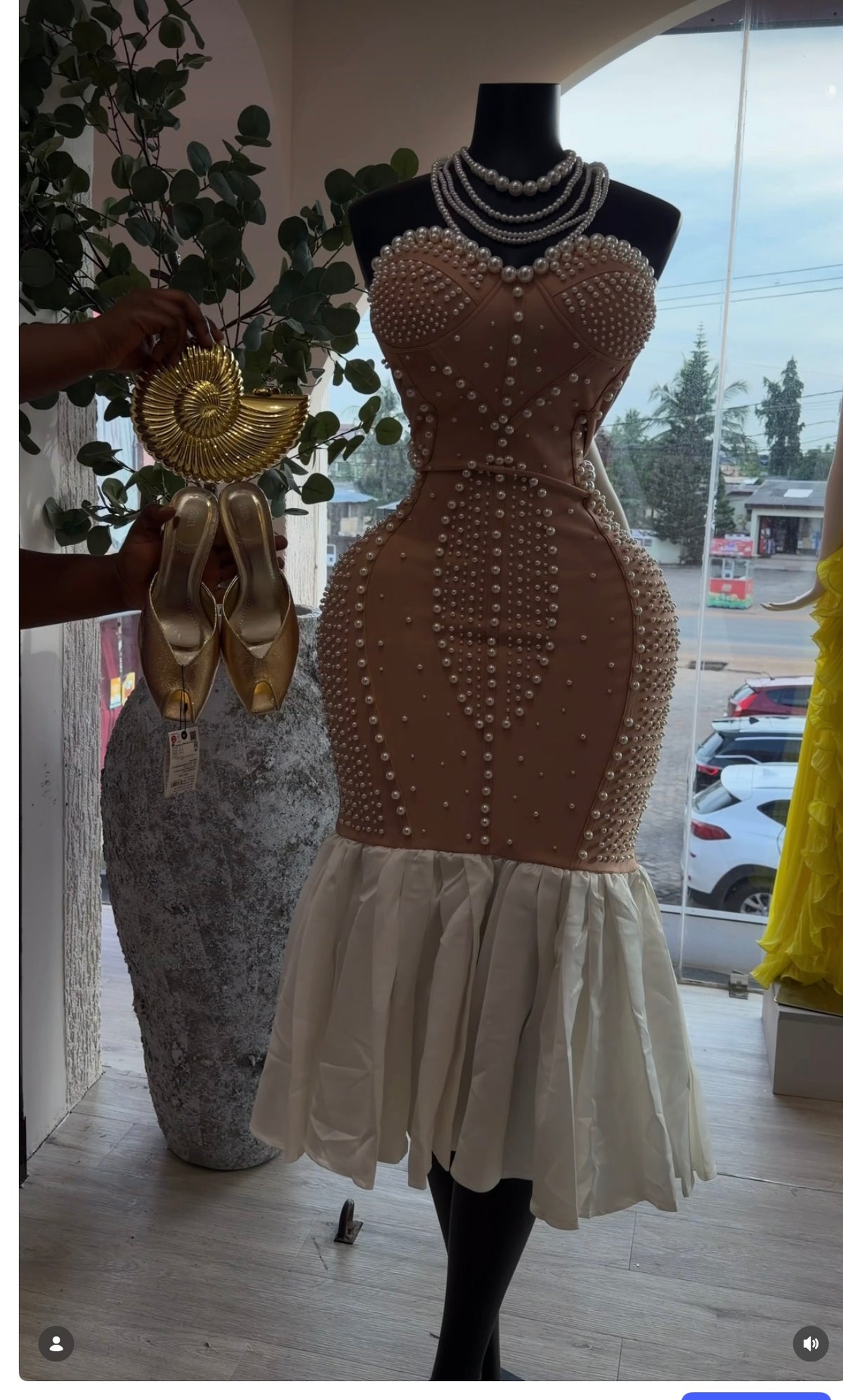 Pearl Embellished Dress