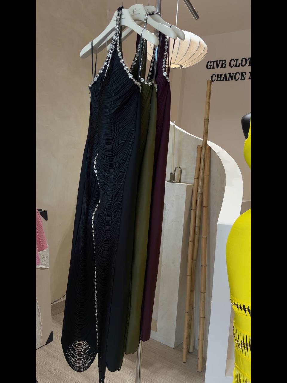 Aura fringe bandage dress