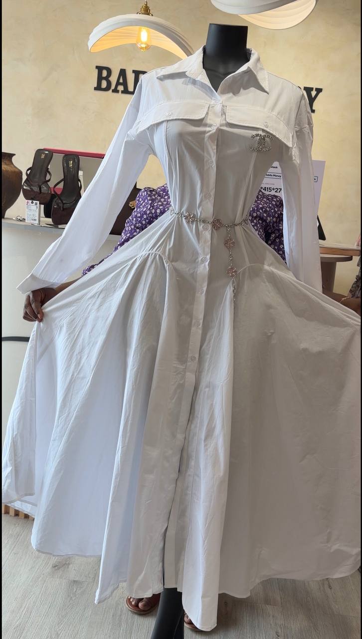 White cotton dress